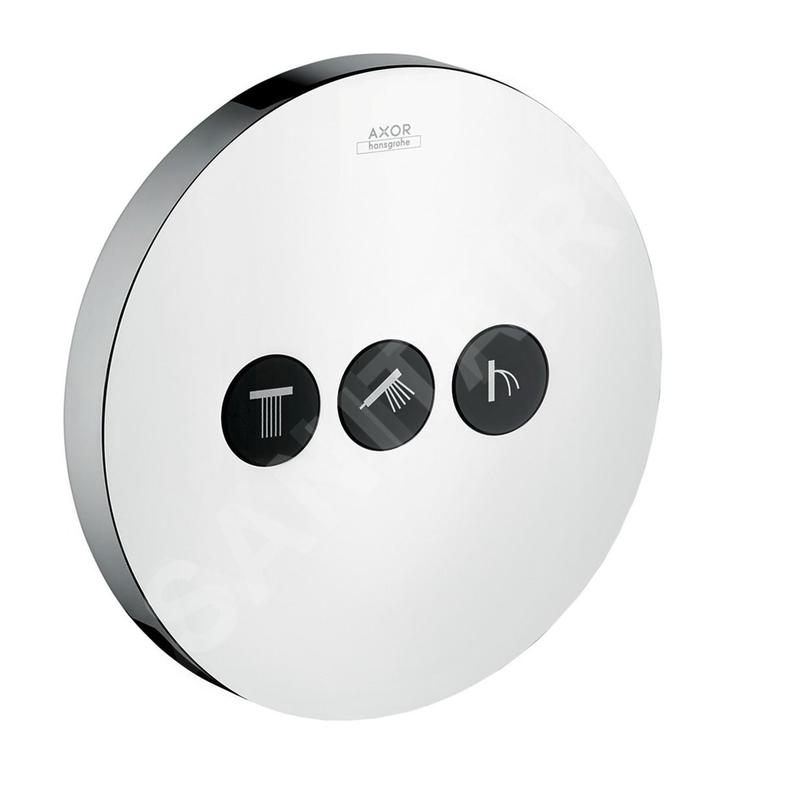 Axor ShowerSelect - Vanne d’arrêt / inverseur pour 3 sorties, chrome 36727000