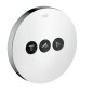 Axor ShowerSelect - Vanne d’arrêt / inverseur pour 3 sorties, chrome 36727000
