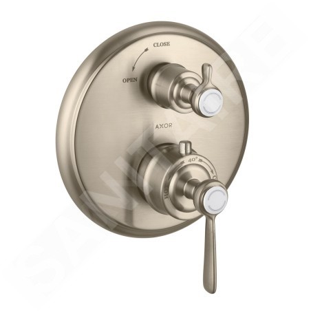 Axor Montreux - Mitigeur thermostatique encastré avec vanne d’arrêt, nickel brossé 16801820