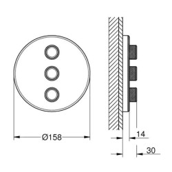 Grohe Grohtherm SmartControl - Robinet encastré pour 3 sorties, blanc lunaire 29152LS0
