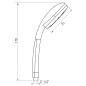 Aqualine Douches - Pommeau de douche,1 jet, chrome HY815C