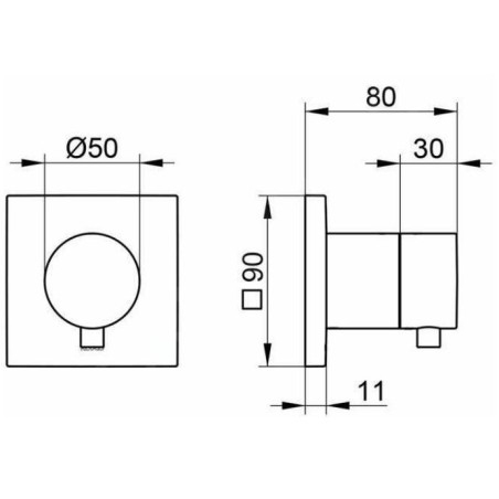 Keuco IXMO - Inverseur à encastrer, à 3 voies, chrome 59548011002