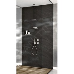 Keuco IXMO - Inverseur à encastrer, à 3 voies, avec raccord de tuyau et support de douche, chrome 59548011202