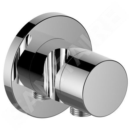 Keuco IXMO - Robinet d'arrêt et inverseur à encastrer, à 3 voies, avec raccord de tuyau et support de douche, chrome 59549010201
