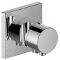 Keuco IXMO - Robinet d'arrêt et inverseur à encastrer, à 3 voies, avec raccord de tuyau et support de douche, chrome 59549011202