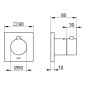 Keuco IXMO - Mitigeur thermostatique encastré, chrome 59553010002