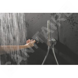 Keuco IXMO - Inverseur encastré, à 2 voies, avec raccord de tuyau et support de douche, chrome 59556010201
