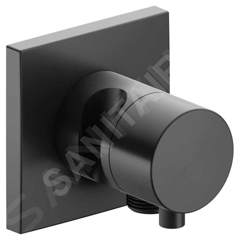 Keuco IXMO - Inverseur encastré, à 2 voies, avec raccord de tuyau et support de douche, chrome noir 59556131202