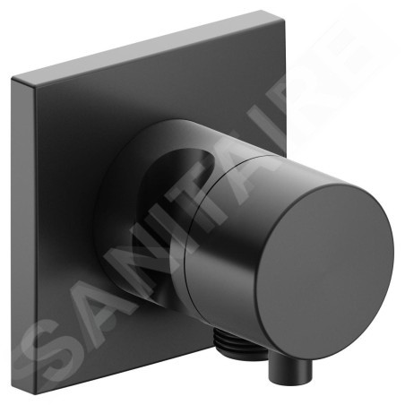 Keuco IXMO - Inverseur encastré, à 2 voies, avec raccord de tuyau et support de douche, chrome noir 59556131202