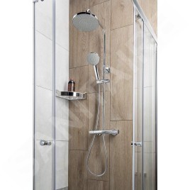 Aqualine Douches - Set de douche avec thermostat, chrome SL533