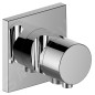 Keuco IXMO - Robinet d'arrêt et inverseur encastré, à 2 voies, avec raccord de tuyau et support de douche, chrome 59557011202
