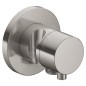 Keuco IXMO - Robinet d'arrêt et inverseur encastré, à 2 voies, avec raccord de tuyau et support de douche, inox 59557071201