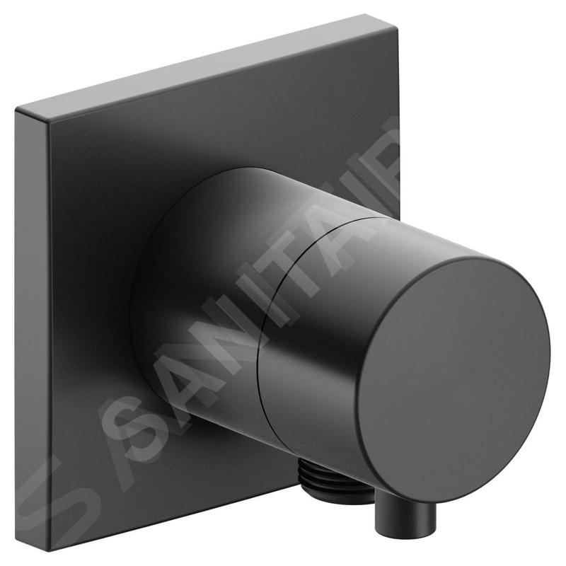 Keuco IXMO - Robinet d'arrêt et inverseur encastré, à 2 voies, avec raccord de tuyau, chrome noir 59557131102