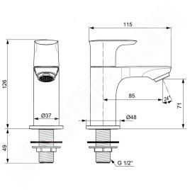 Ideal Standard Connect Air - Robinet de lavabo, chome A7031AA