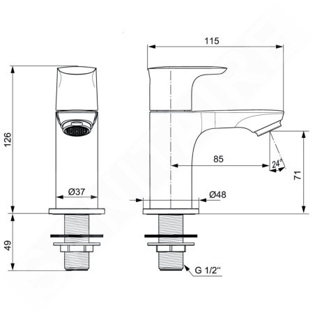 Ideal Standard Connect Air - Robinet de lavabo, chome A7031AA