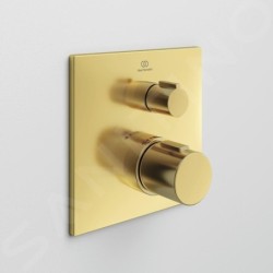 Ideal Standard CeraTherm - Mitigeur de douche thermostatique encastré, Brushed Gold A6956A2