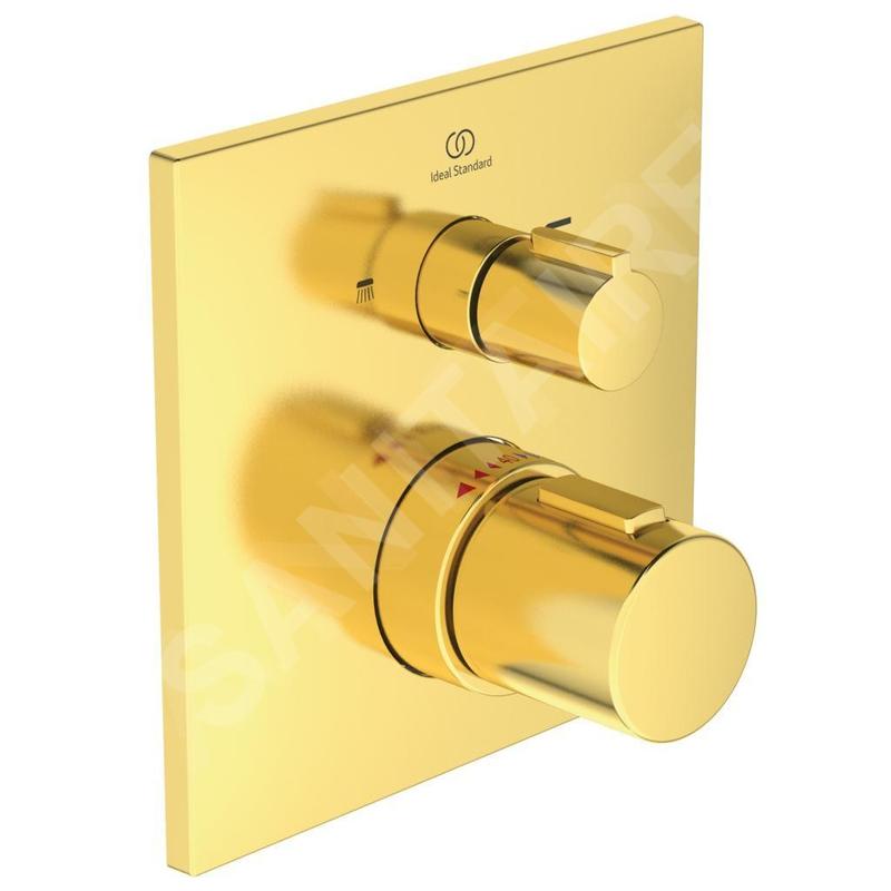 Ideal Standard CeraTherm - Mitigeur de baignoire thermostatique encastré, Brushed Gold A7522A2