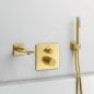 Ideal Standard CeraTherm - Mitigeur de baignoire thermostatique encastré, Brushed Gold A7522A2