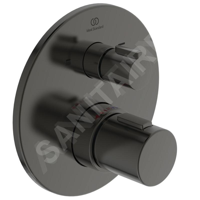 Ideal Standard CeraTherm - Mitigeur de baignoire thermostatique encastré, Magnetic Grey A5814A5