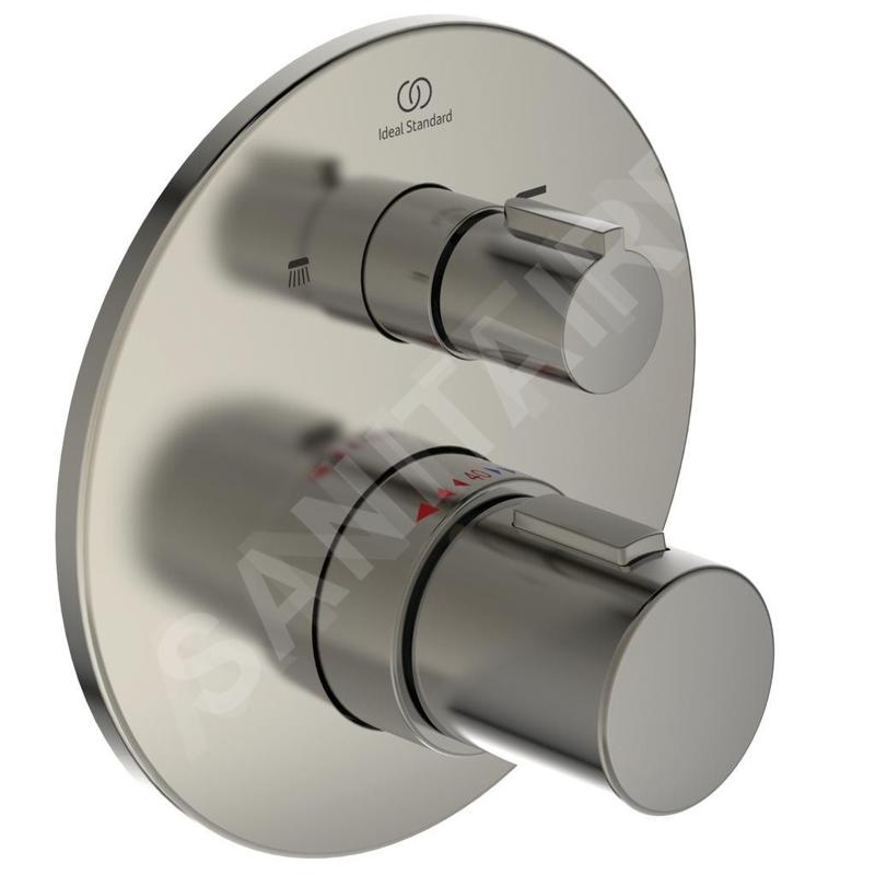 Ideal Standard CeraTherm - Mitigeur de baignoire thermostatique encastré, Silver Storm A5814GN