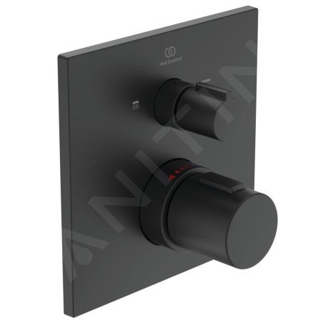 Ideal Standard CeraTherm - Mitigeur thermostatique encastré C100 pour 2 sorties , noir A7523XG
