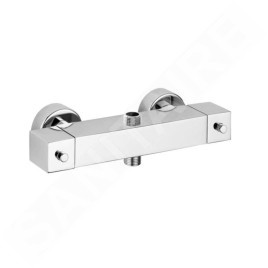 Paffoni Level - Mitigeur thermostatique avec des connexions supérieure et inférieure pour la douche, chrome LEQ269CR