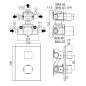 Paffoni Level - Mitigeur de douche thermostatique encastré pour 3 sorties, avec corps, chrome LEQ519CR