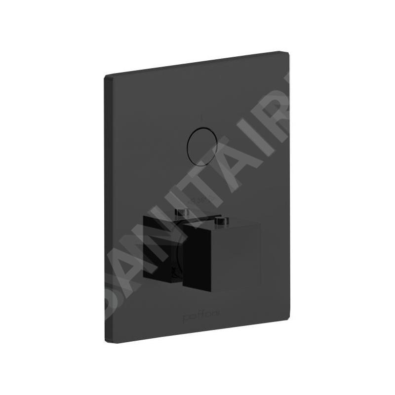 Paffoni Compact Box - Mitigeur de douche thermostatique encastré, noir mat CPT513NO