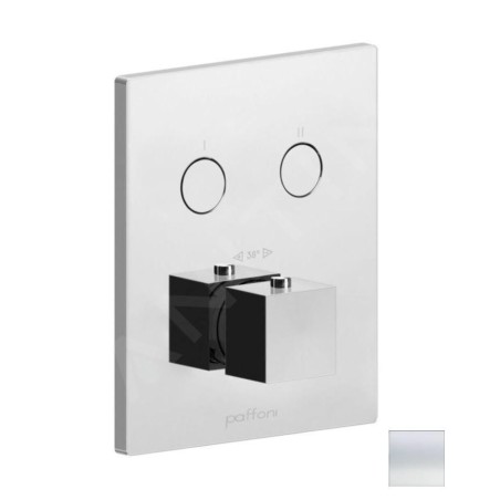 Paffoni Compact Box - Mitigeur thermostatique encastré, pour 2 sorties, blanc mat CPT518BO