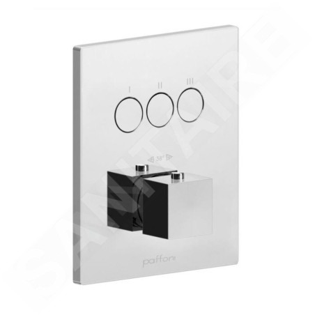 Paffoni Compact Box - Mitigeur thermostatique encastré, pour 3 appareils, chrome CPT519CR