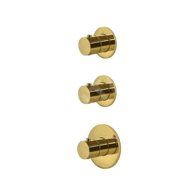 Paffoni Modular Box - Mitigeur thermostatique encastré, pour 2 sorties, doré MDE018HG Paffoni Modular Box - Mitigeur thermostatique encastré, pour 2 sorties, doré MDE018HG