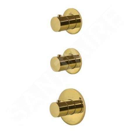 Paffoni Modular Box - Mitigeur thermostatique encastré, pour 2 sorties, doré MDE018HG