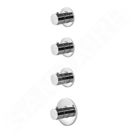 Paffoni Modular Box - Mitigeur thermostatique encastré, pour 3 appareils, chrome MDE019CR