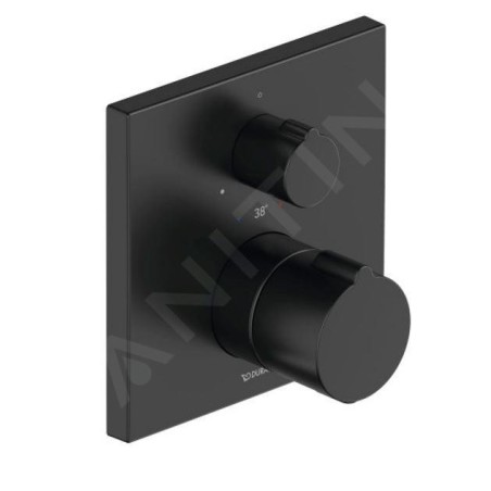 Duravit C.1 - Mitigeur thermostatique de douche encastré, noir mat C14200015046