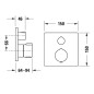 Duravit C.1 - Mitigeur thermostatique de douche encastré, noir mat C14200015046