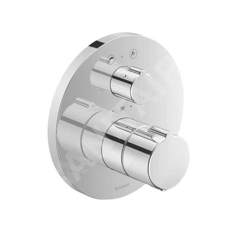 Duravit C.1 - Mitigeur thermostatique de baignoire encastré, pour 2 sorties, chrome C15200018010