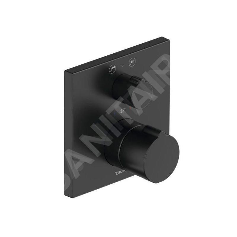 Duravit C.1 - Mitigeur thermostatique de baignoire encastré, pour 2 sorties, noir mat C15200013046