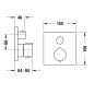 Duravit C.1 - Mitigeur thermostatique de baignoire encastré, pour 2 sorties, noir mat C15200013046