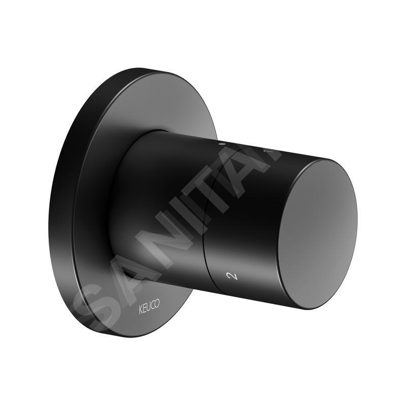 Keuco IXMO - Soupape encastrée pour 3 appareils, noir mat 59548370001