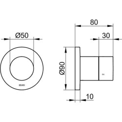 Keuco IXMO - Soupape encastrée pour 3 appareils, noir mat 59548370001