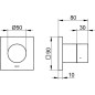 Keuco IXMO - Soupape encastrée pour 3 appareils, noir mat 59548370002