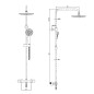 Aqualine Douches - Set de douche avec thermostat, raccordement par le bas, chrome 1202-18