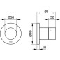 Keuco IXMO - Soupape encastrée pour 3 appareils, noir mat 59549370001