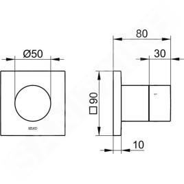 Keuco IXMO - Soupape encastrée pour 3 appareils, noir mat 59549370002