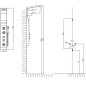Aqualine Douches - Paroi de douche Yuki, avec mitigeur, 210x1450 mm, blanc SL290