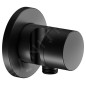 Keuco IXMO - Soupape encastrée pour 3 appareils, avec raccordement du flexible et support de douche, noir mat 59549370201