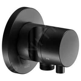 Keuco IXMO - Soupape encastrée pour 3 appareils, avec raccordement du flexible et support de douche, noir mat 59549371201