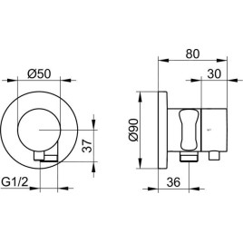 Keuco IXMO - Soupape encastrée pour 3 appareils, avec raccordement du flexible et support de douche, noir mat 59549371201