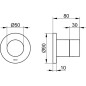 Keuco IXMO - Soupape encastrée pour 2 appareils, noir mat 59556370001