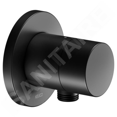 Keuco IXMO - Soupape encastrée pour 2 appareils, avec raccordement de douche, noir mat 59556370101